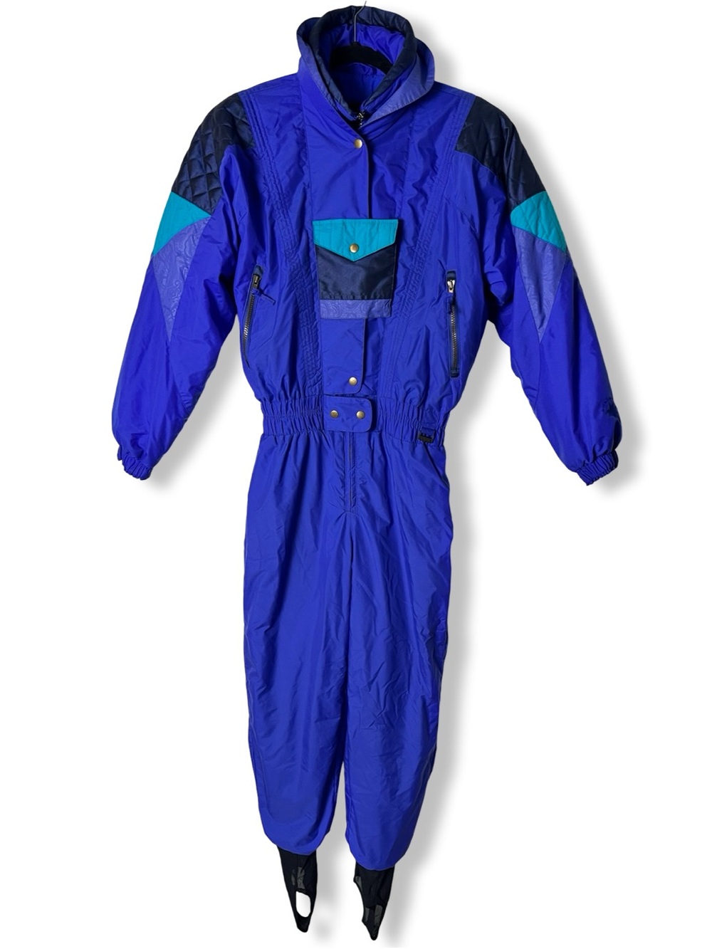 Edelweiss Skiwear Womens Vintage 80s One Piece Ski Suit Blue Sz 10